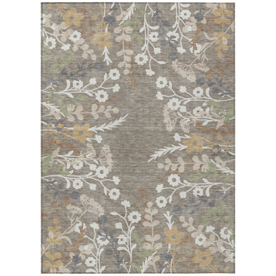 Machine Washable Indoor/Outdoor Adalaide ACN2334 Floral Rug