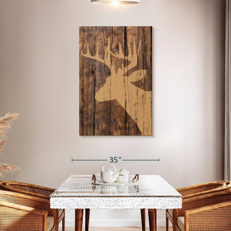 Brampt Wooden Deer, 45" H x 30" W