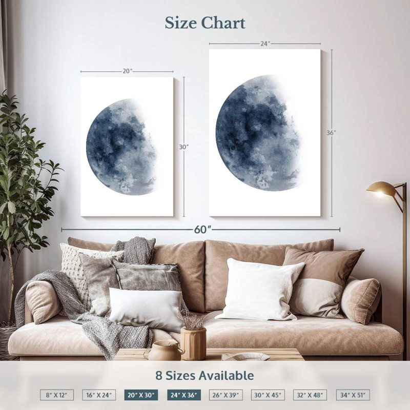 Oberle Blue Moon Waning No. 1, 36" H x 24" W