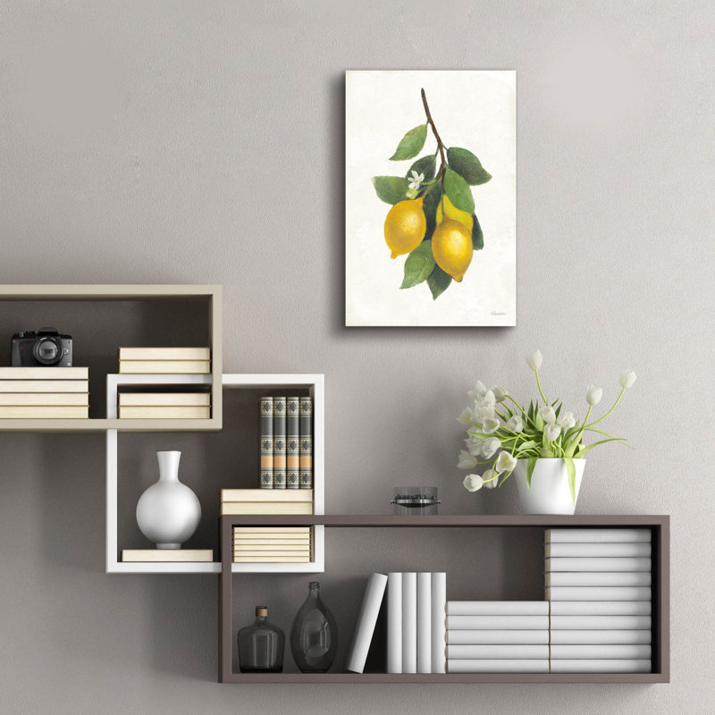 «Lemon Branch 3» par Albena Hristova, art mural en verre acrylique, H 24 po x l 16 po x P 0,2 po
