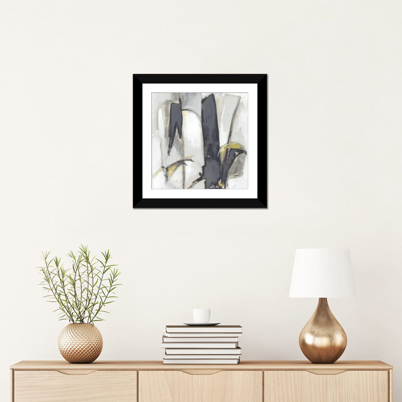 « locus ii », impression sur toile, H 16 po x l 16 po x P 1 po, Papier d'art encadré noir, Blanc