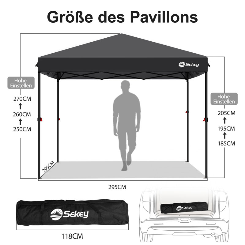 Faltpavillon, Black