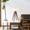 Lampe de table à trépied en bois massif 31 po Quattro