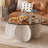 31.5" Round Tempered Glass Coffee Table, Mid Century Modern Round Cocktail Table with Solid Wood Flower Shaped Base, 170LBS Weight Capacity Decorative Center Table for Living Room, Small Apartment & Home Office-1117652748