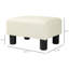 Petit tabouret en lin beige pour repose-pieds, pièce rembourrée