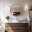 Miroir mural rond en bois 23,62 pouces