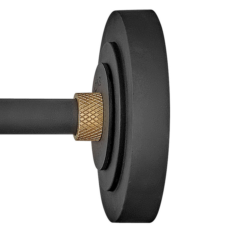 Foundry Classic Aluminum Straight Arm Outdoor Barn Light, 16" H x 12" W x 23.75" D, Textured Black