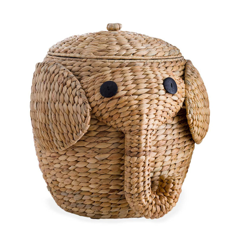 Panier tissé éléphant jacinthe d'eau
