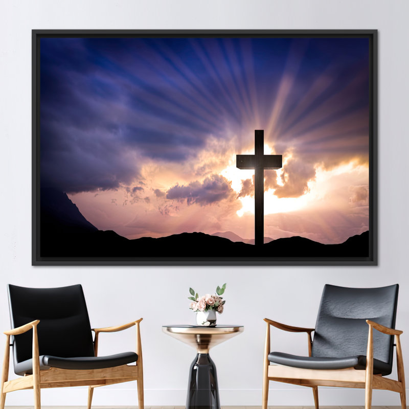 Print on Canvas, 25 cm H x 35 cm W, Framed Print without Mat, Black