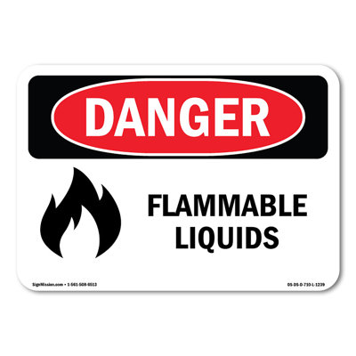 Flammable Liquids Decal 14" X 10"