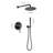 Brass And Stainless Steel Wall Mounted Shower - Matte Black Style For Bathroom & Finish-124646508