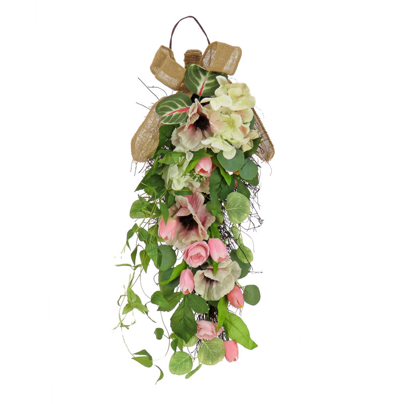Ornement 26 "hortensias, tulipes et eucalyptus