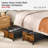 Under Bed Storage with Wheels, Under Bed Storage Containers, UnderBed Drawers with Metal Frame