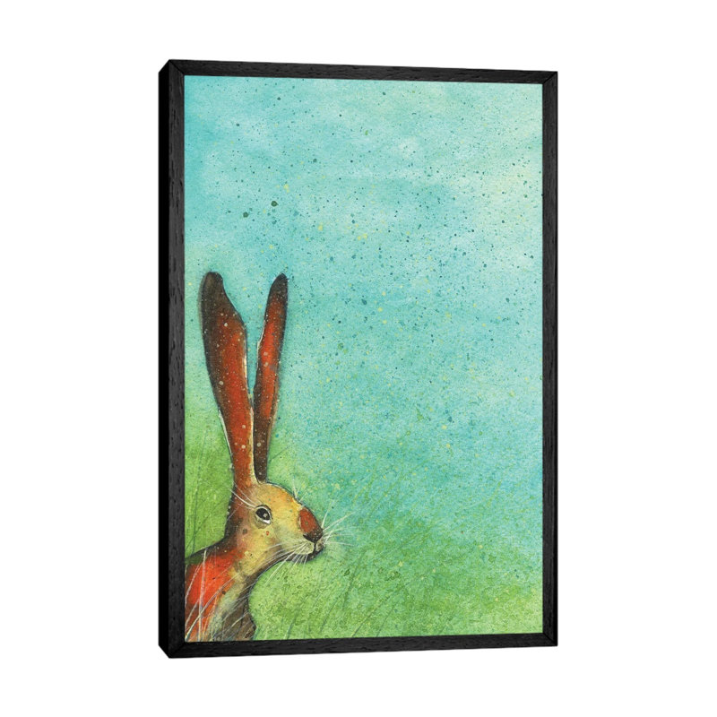 Hunny Bunny by Michelle Campbell - Floater Frame Print on Canvas, 101.6 cm H x 66.04 cm W, Black Framed Canvas