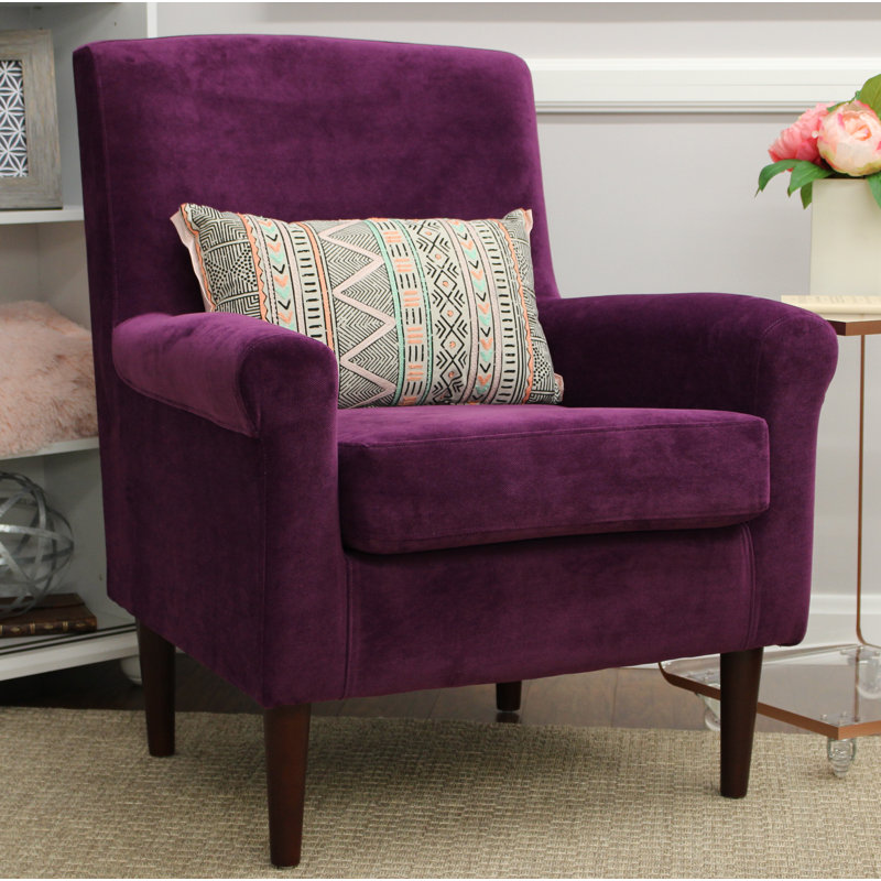 Ronald Upholstered Armchair, Purple