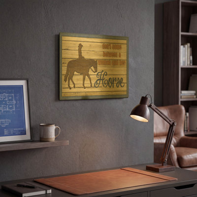 «Farm Life 8» par Jean Plout, art mural en métal doré, 16 po x 12 po