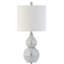 Lampe de table argentée 20 po Shenna