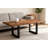 80 Inch Modern Industrial Rectangular Solid Wood Top Dining Table With Black Iron Frame