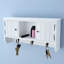 Wall Cabinet for Keys and Jewelery with Doors and Hooks