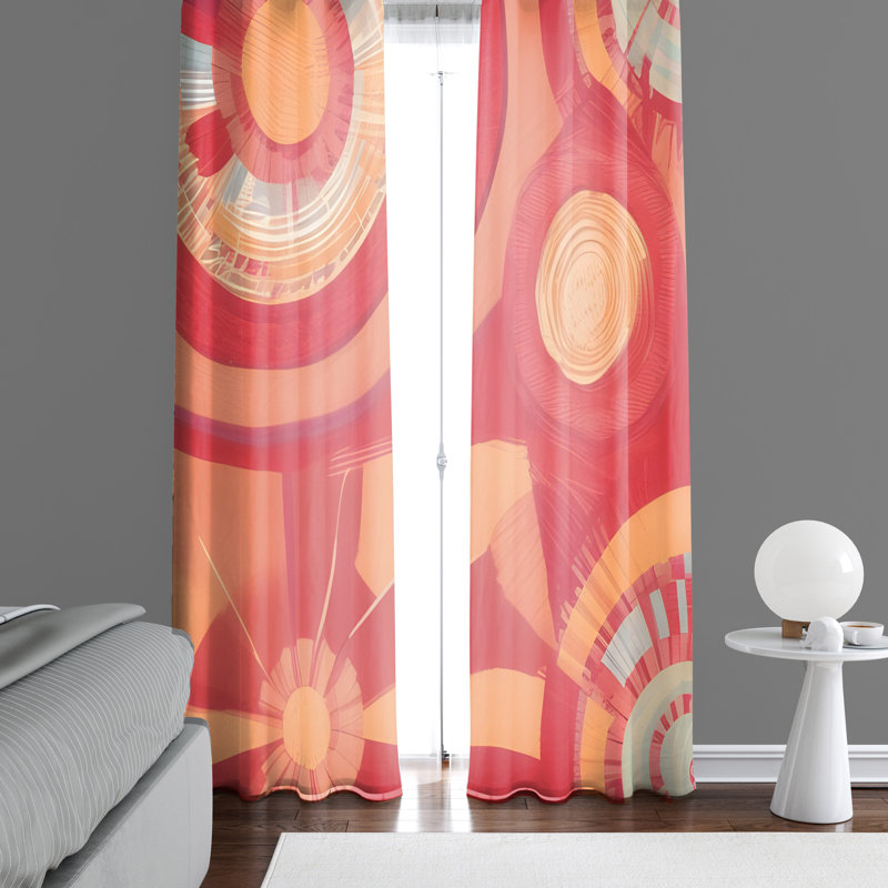 Paire de rideaux semi-transparents Alborz, L 40 po x L 61 po