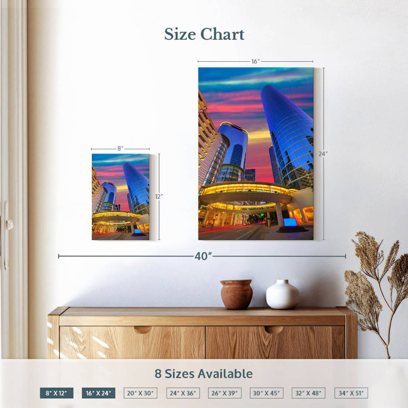 Lilie Downtown Houston Skyscrapers, 12" H x 8" W