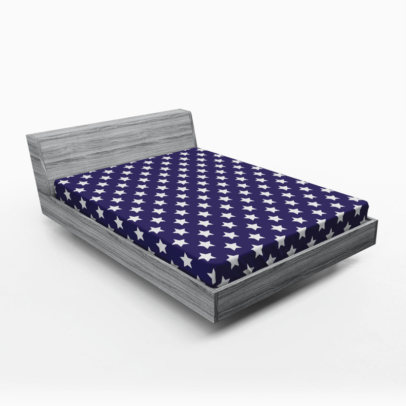 Microfiber Geometric Fitted Sheet, Full Fitted Sheet