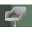 Tabouret de bar, pivotant, hauteur de bar, réglable, métal chromé, tissu gris, contemporain, moderne