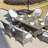 Moda 70 In. X 39 In. X 27 In. Rectangular Wicker Outdoor Gas Fire Pits Dining Setx