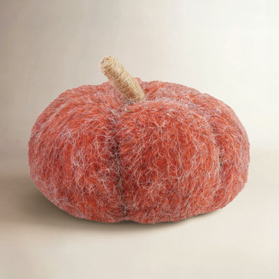 Felt Pumpkin With Jute Wrapped Stem