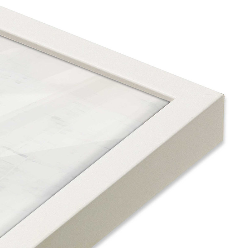 Toile Whiteout Rhythm II, Cadre photo simple blanc opaque, H 21,5 po x l 21,5 po