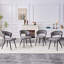 Ensemble de 2 chaises de salle à manger en velours gris avec pieds, chaises d'appoint rembourrées modernes-224829050