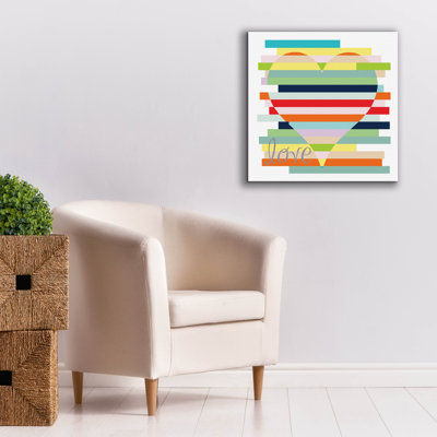 'Heart Rainbow' by Erin Clark Canvas Wall Art