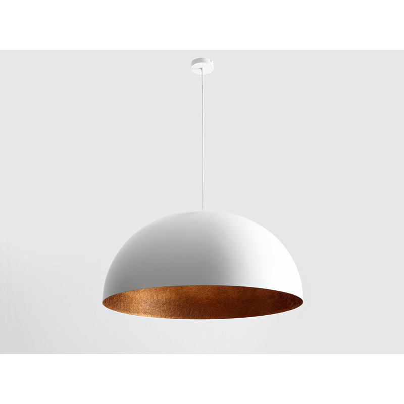 Willow 1 - Light Dome Pendant, White, 100cm H x 50cm W x 50cm D