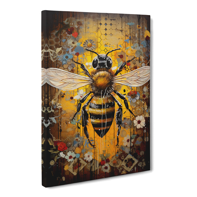 Bee Informel - Wrapped Canvas, 60cm H x 40cm W x 3cm D