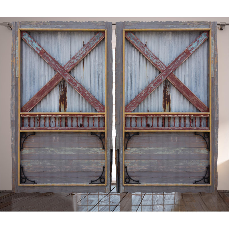 Blevins Semi Sheer Curtain Pair, 54" W x 108" L