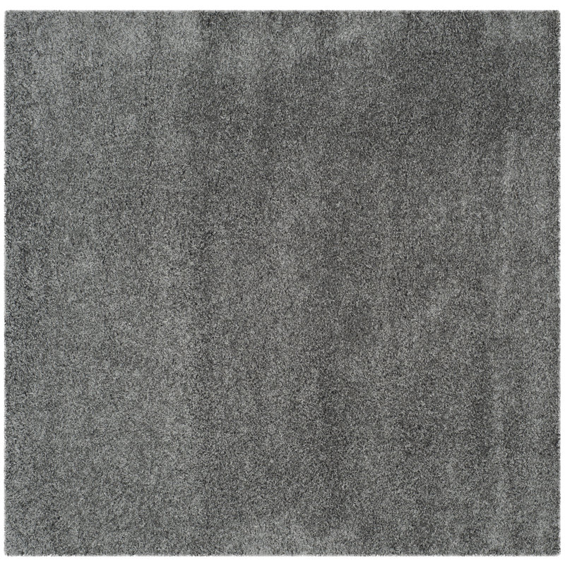 Tapis de couleur unie à poils longs Rizco Performance, Carré 6 pi 7 po