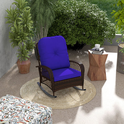 Chaise berçante en osier pour l'extérieur Outsunny