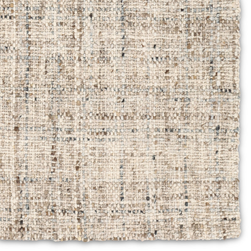 Tapis brun clair uni tissé à la main Cambridge Season CMB06 (9 pi x 12 pi), Rectangle 9 pi x 12 pi, Tan/Cream