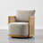 Boho Upholstered Swivel Armchair-120277494
