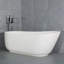 Baignoire de trempage ovale en résine 67 po avec trop-plein pour salle de bain