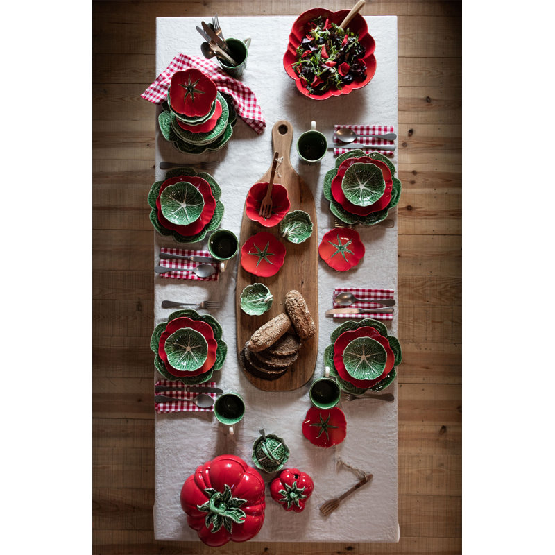 Tomato Earthenware Salad Bowl
