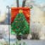 Drapeau de jardin classique pour arbre de Noël lustré