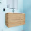 Ensemble de meuble-lavabo mural avec lavabo blanc-627703211