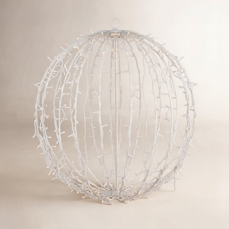 Boule lumineuse de Noël lumineuse suspendue, H 34 po x l 30 po x P 30 po