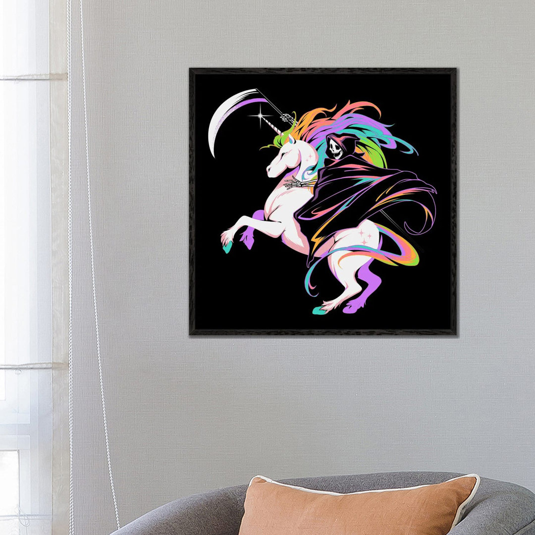 Death Unicorn von Tobias Fonseca - Galerie-verpackte Leinwand Giclée