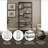 Brown Metal and White Wood Etagere-1229673176
