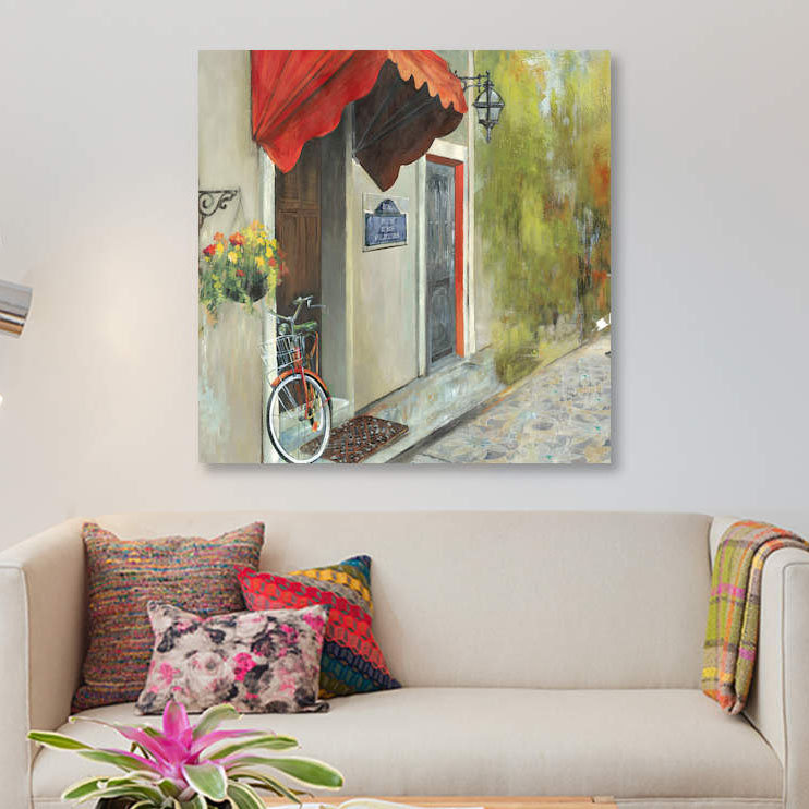 «Stoping» par PI Studio - Impression sur toile tendue sur châssis, H 18 po x l 18 po x P 1,5 po, Pas de tapis, Toile tendue