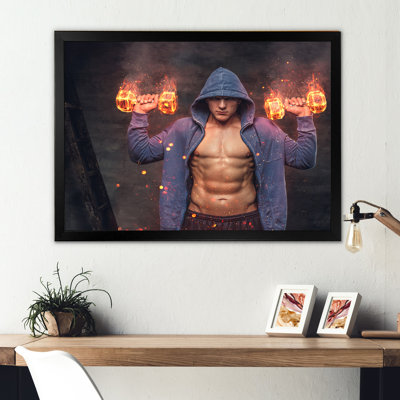 Glenwood " Builder Holds Burning Dumbbells "
