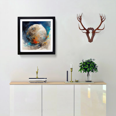 Moon - Single Picture Frame Print on Wood