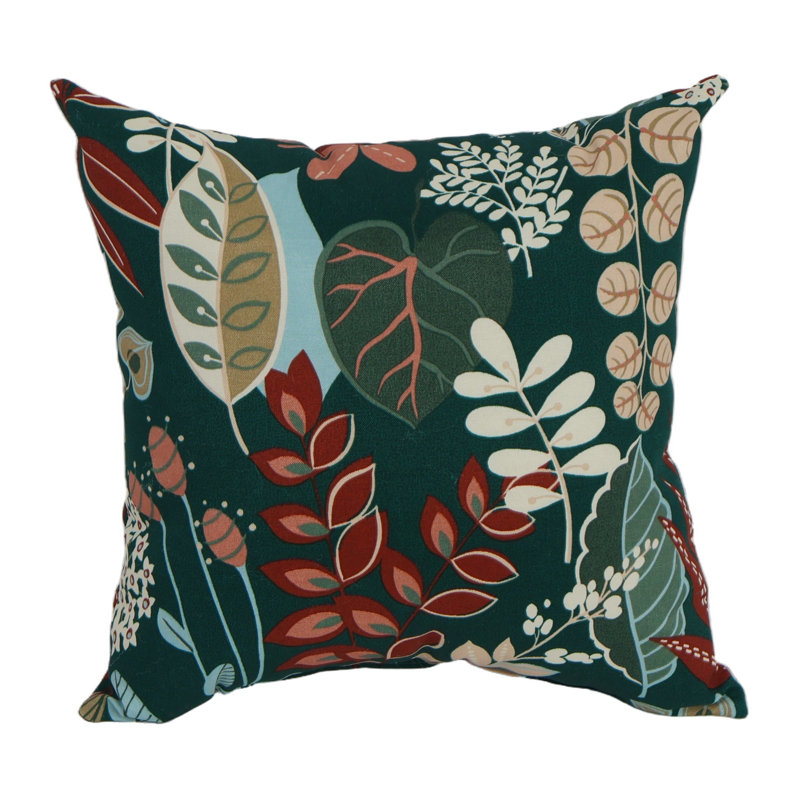 Blazing Needles Indoor/Outdoor Throw Pillow, Windcrest Spruce